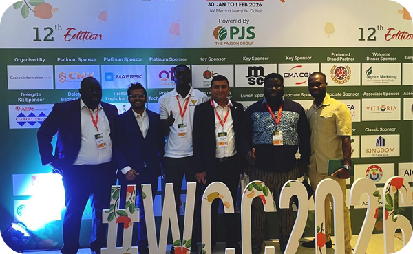 JNI Agri representatives at the World Cashew Conference 2026 in Dubai